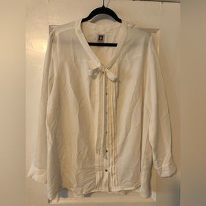 Anne Klein tie-neck blouse